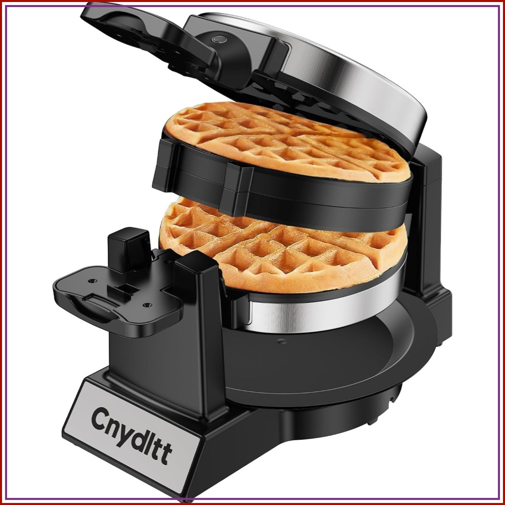 Waffle Iron Belgian - 1400W Rotating Belgian Waffle Iron, Cooks