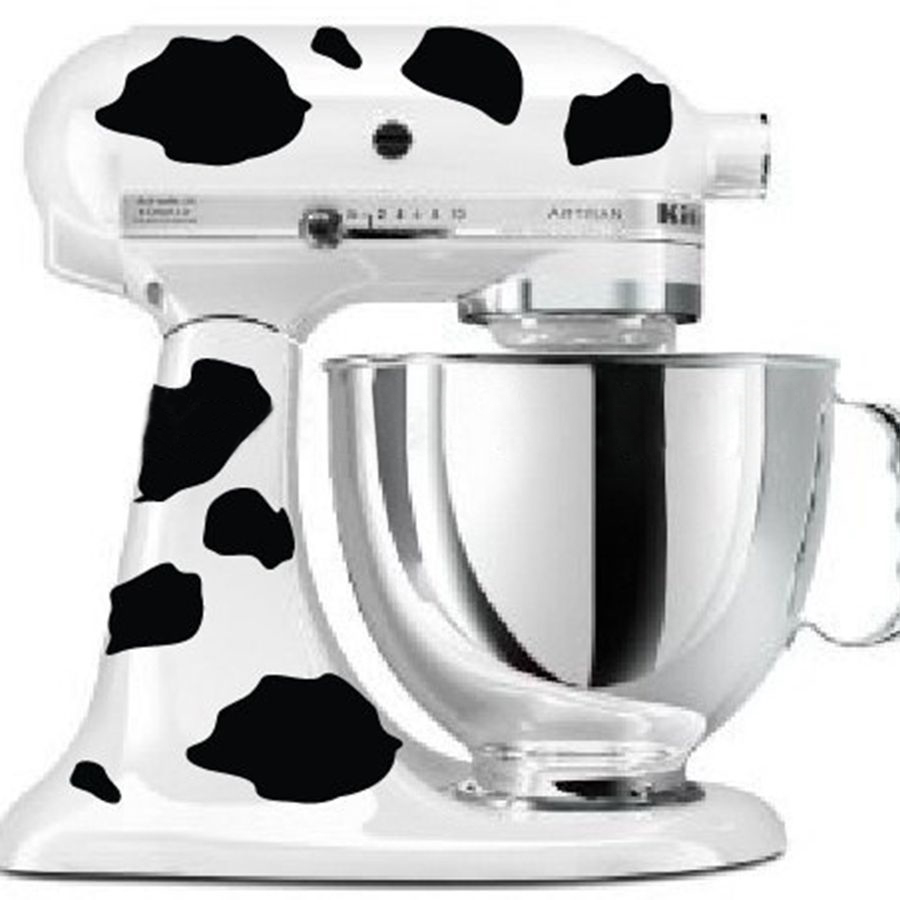 Kitchen Appliances Germany - Kitchen Mixer Decor Cow Print Sticker