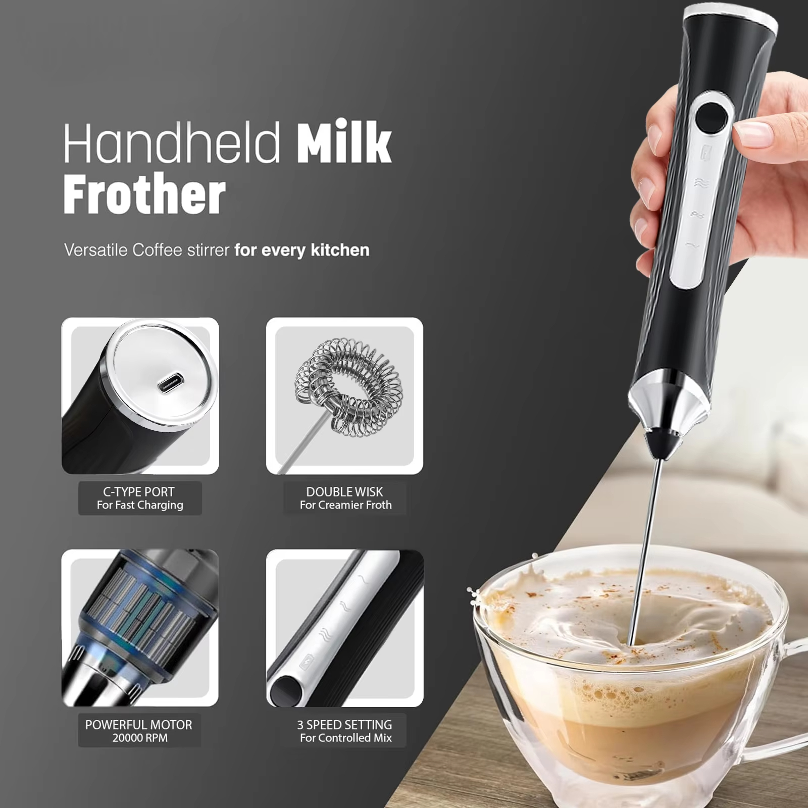 Electric milk frother, milk co - огляд і ціна Kitchen Appliances Germany