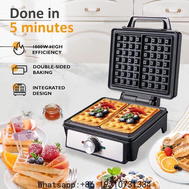 Waffles Maker 2 Slices Adjusta - огляд і ціна Waffle Iron Belgian