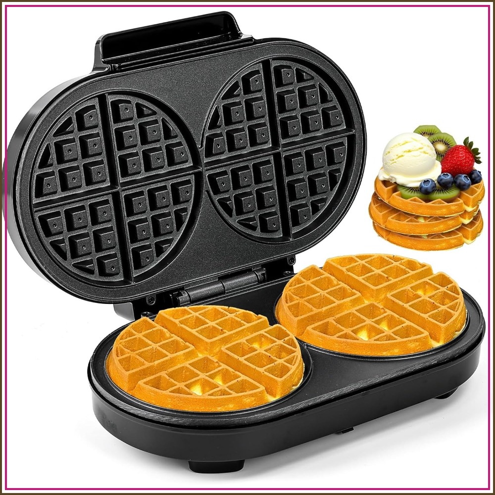 1200W Double Waffle Maker 6 In - огляд і ціна Waffle Iron Belgian
