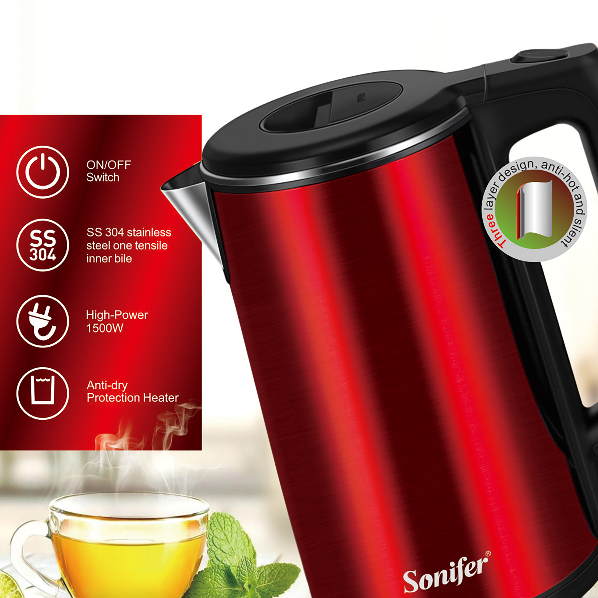 Sonifer 1.8L Electric Kettle S - огляд і ціна Kitchen Appliances For Gift