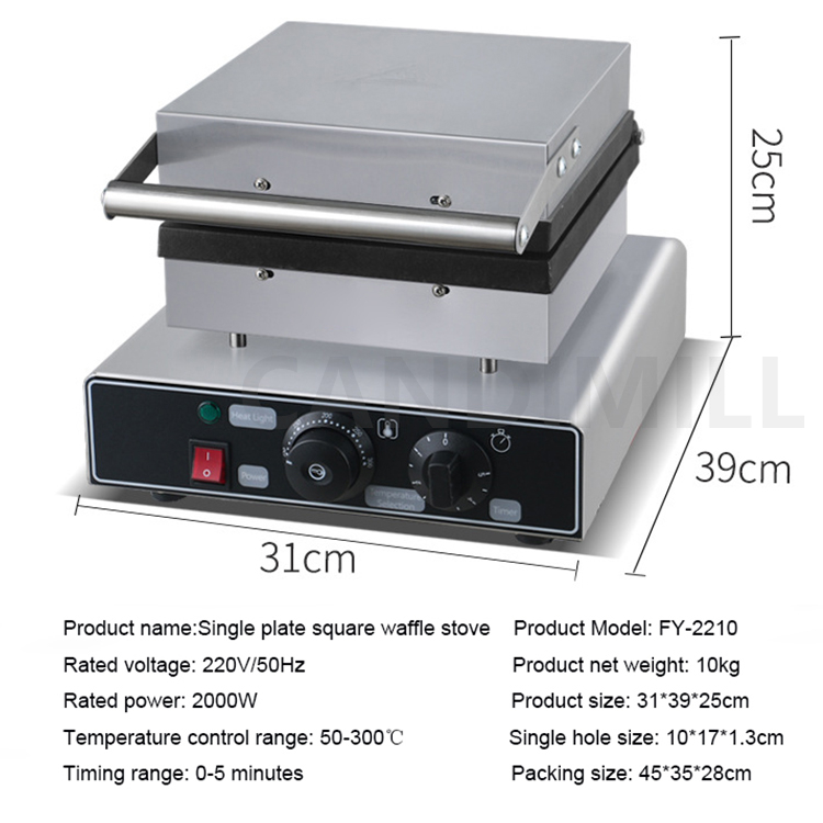 Non-Stick Waffle Maker Square  - огляд і ціна Waffle Iron Belgian