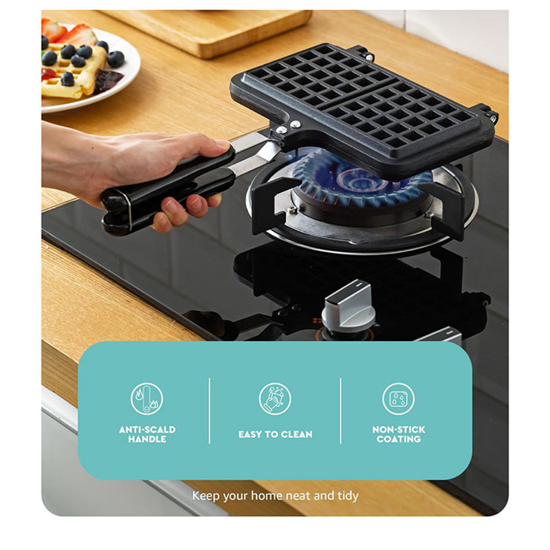 1 PCS Stove Top Waffle Iron Pl - огляд і ціна Waffle Iron Belgian