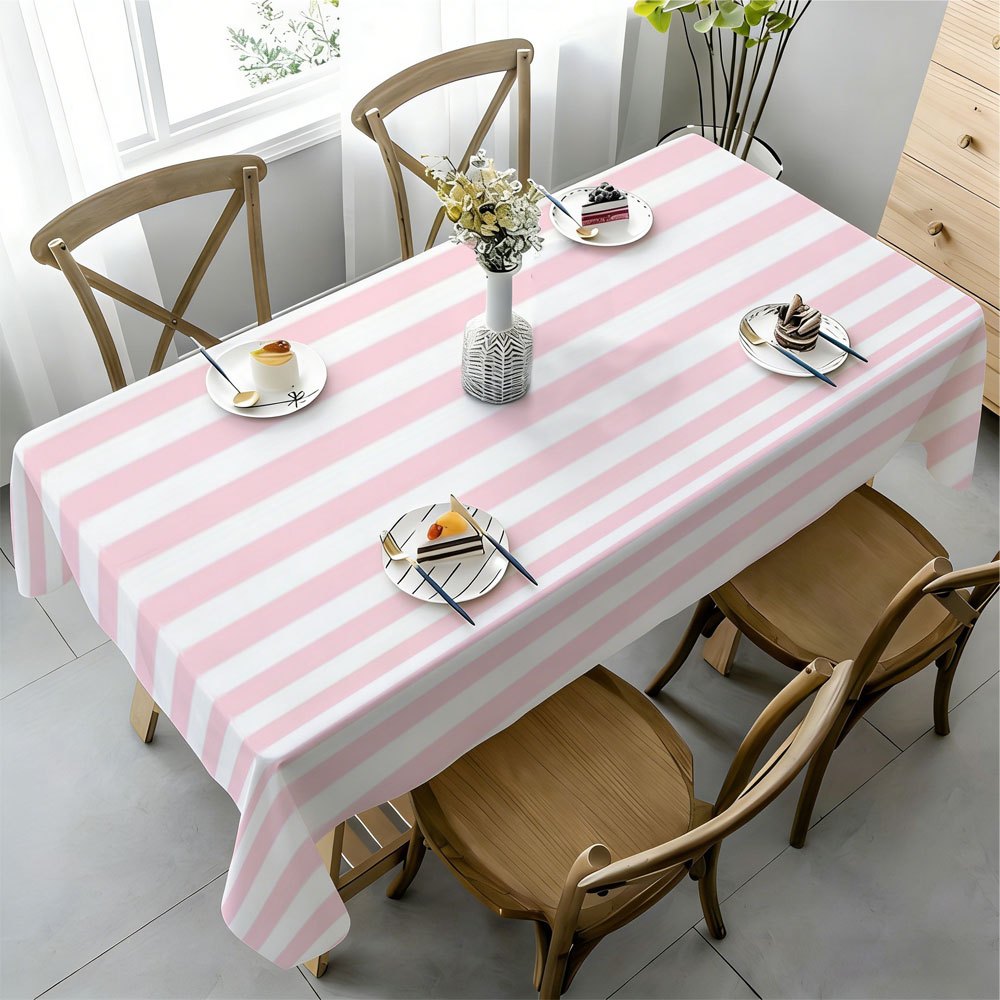 Pink White Striped Rectangle T - огляд і ціна Kitchen Appliances White