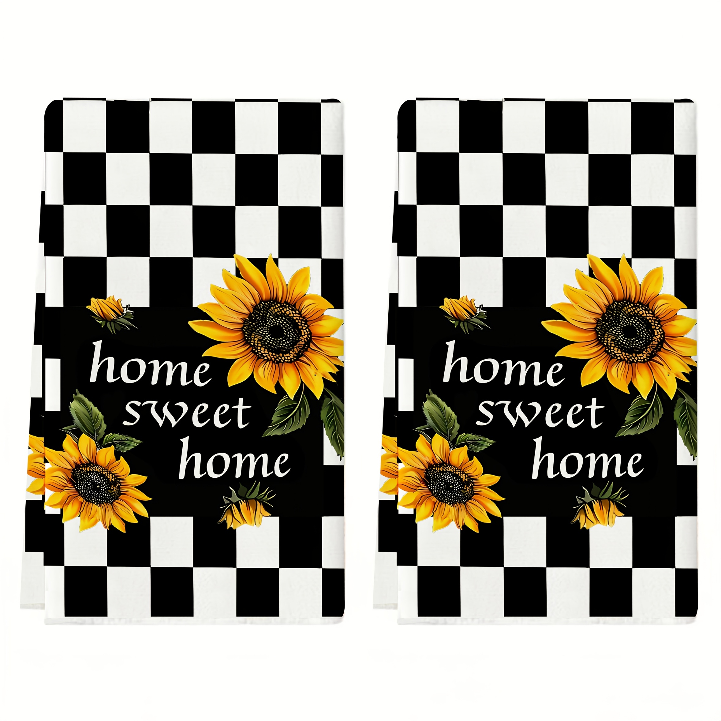 2-Pack Black and White Plaid S - огляд і ціна Kitchen Appliances White