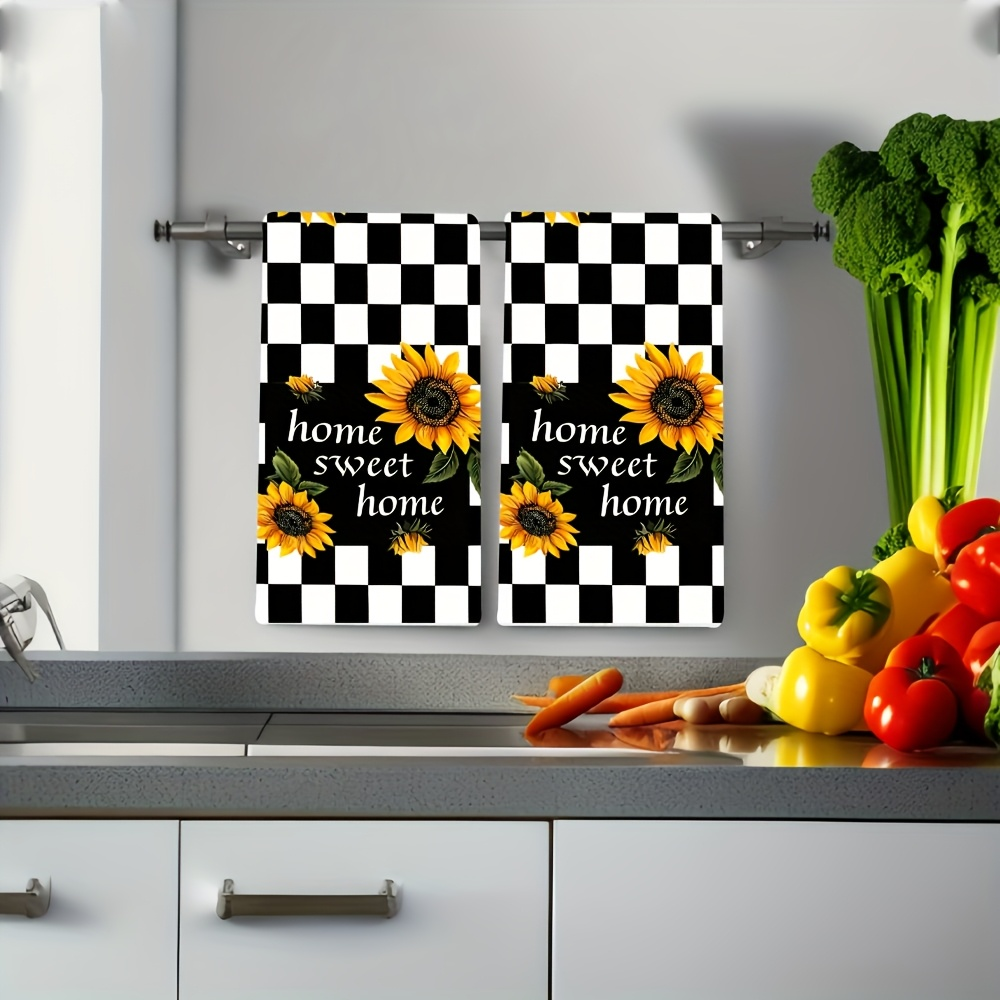 2-Pack Black and White Plaid S - огляд і ціна Kitchen Appliances White