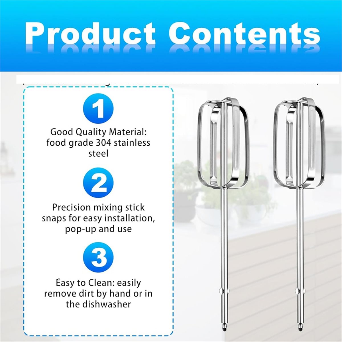2pcs Hand Mixer Beaters Attach - огляд і ціна Hand Mixer Electric