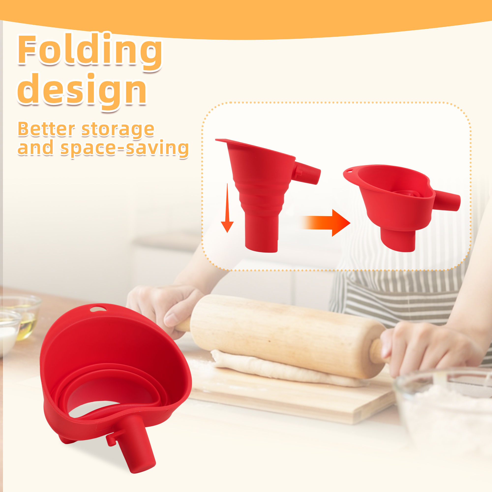 1/3pcs mix Silicone Flour Funn - огляд і ціна Kitchen Appliances Germany
